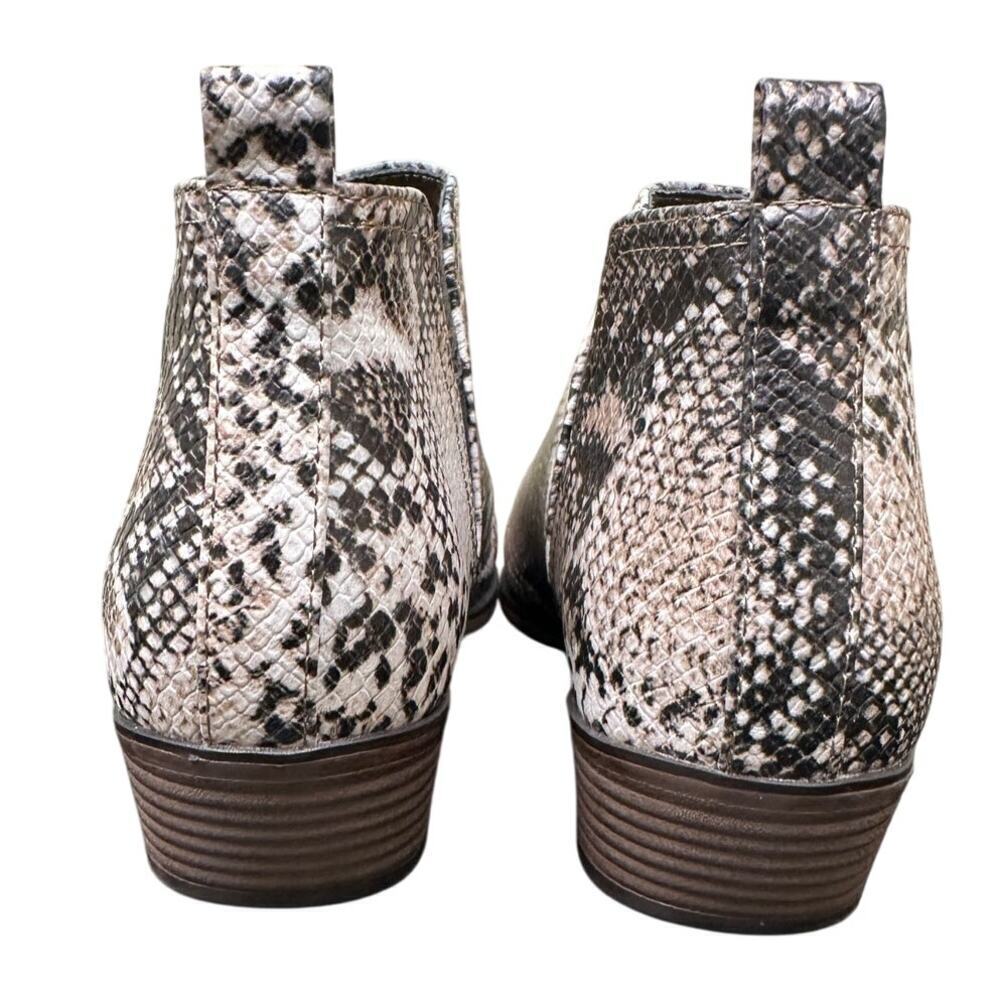 Pierre Dumas Size 8.5 Black Snakeskin Western Rodeo Block Heel Ankle Bootie Boot - Picture 6 of 10